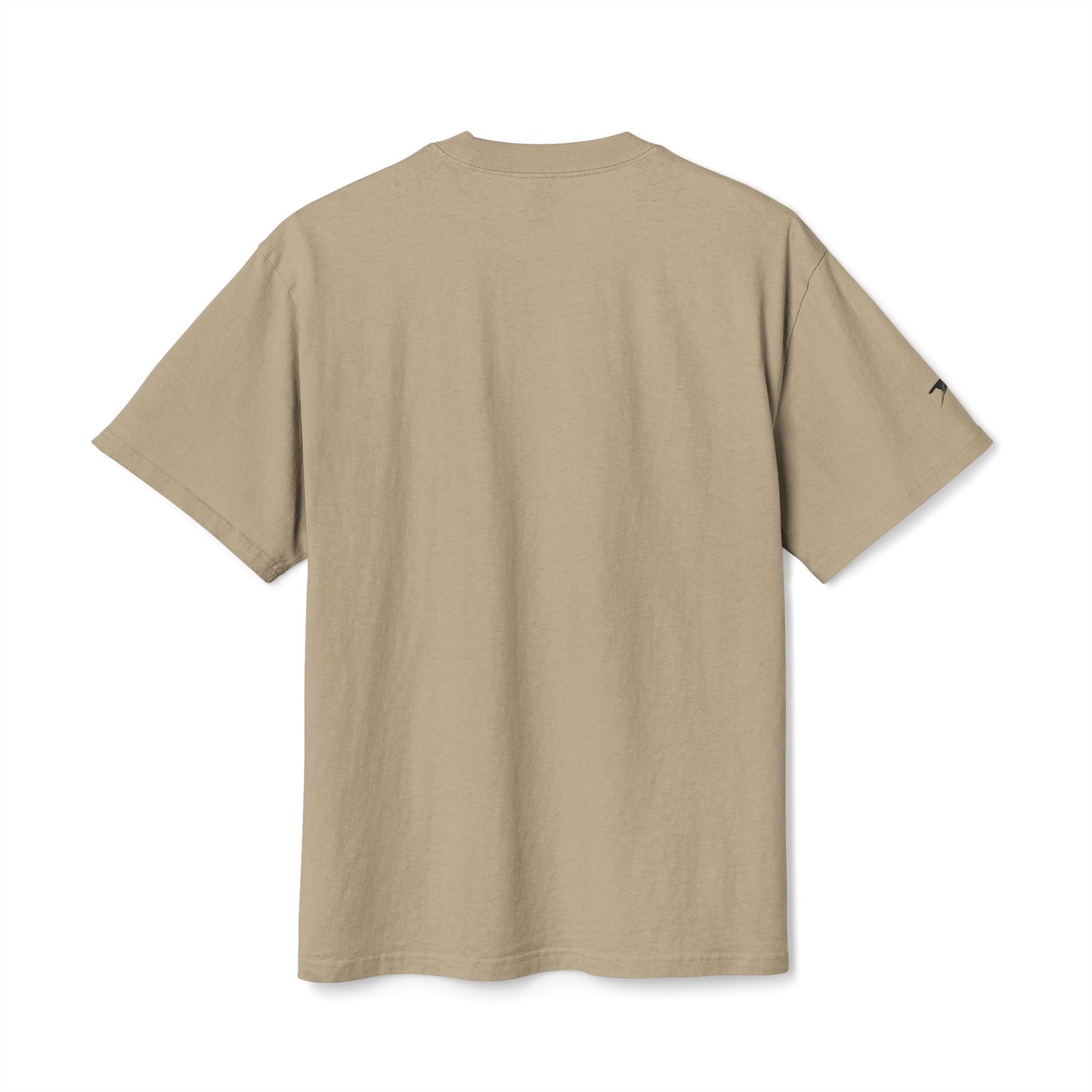 T-Shirt — 'Hoboski' Minimal Chest Logo Tee (Vintage Faded Beige)