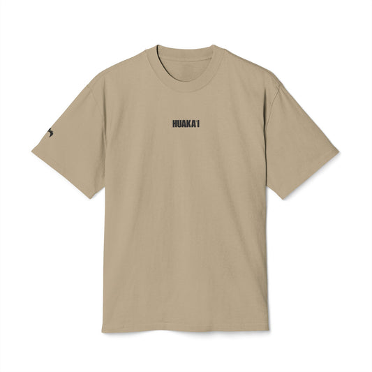 T-Shirt — 'Hoboski' Minimal Chest Logo Tee (Vintage Faded Beige)